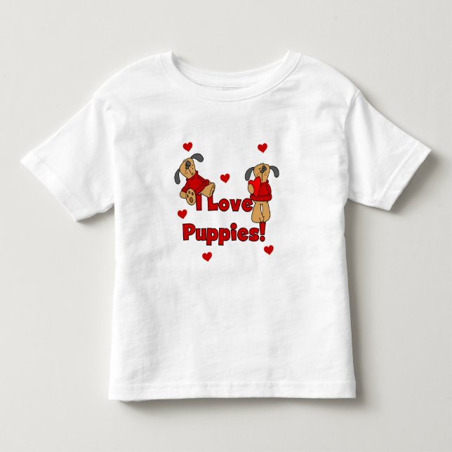 Jag älskar valpTshirts och gåvor T-shirt (Framsida)
