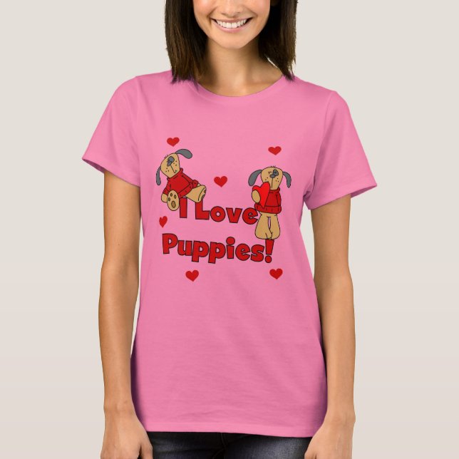 Jag älskar valpTshirts och gåvor Tee (Framsida)