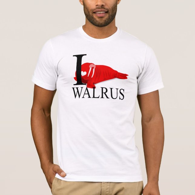 Jag älskar valrossT-tröja T-shirt (Framsida)