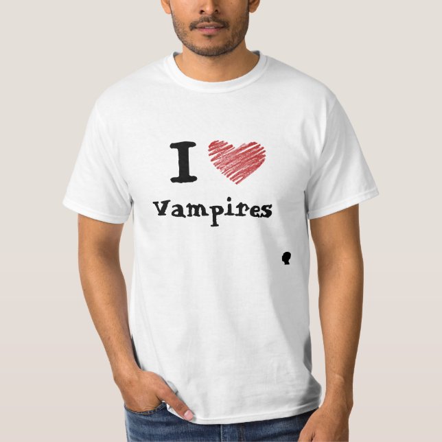 Jag älskar vampyrer t-shirt (Framsida)