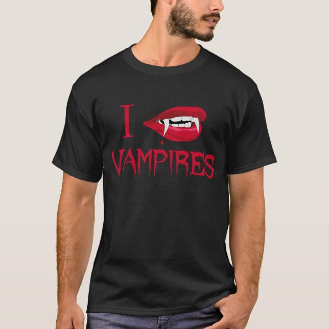 Jag älskar vampyrer t-shirt (Framsida)
