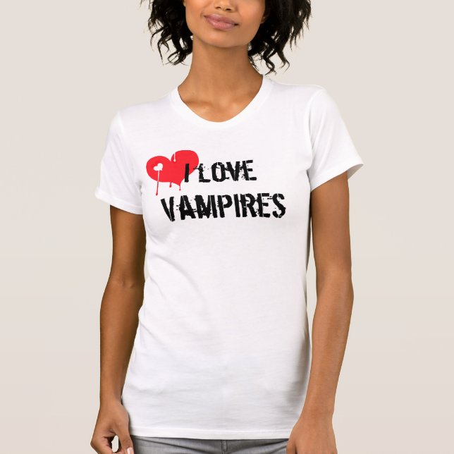 Jag älskar vampyrer tee (Framsida)