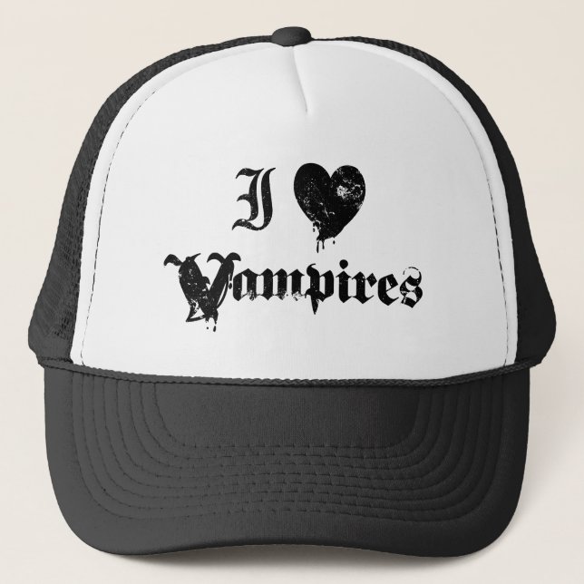 Jag älskar vampyrer truckerkeps (Framsida)