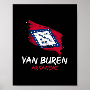 Jag älskar Van Buren Arkansas Splatter Trip Semest Poster