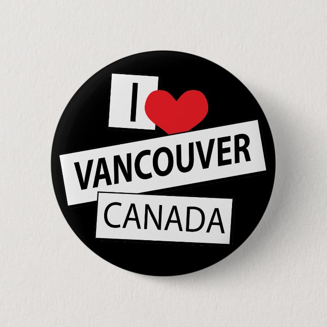 Jag älskar Vancouver Kanada Knapp (Framsida)