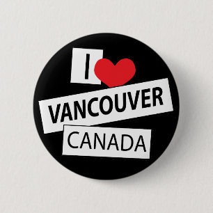Jag älskar Vancouver Kanada Knapp