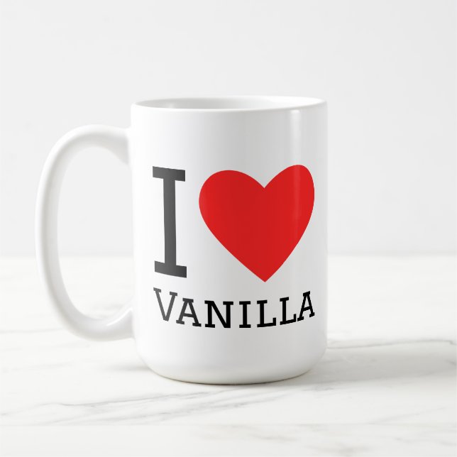 Jag älskar vanilj kaffemugg (Vänster)