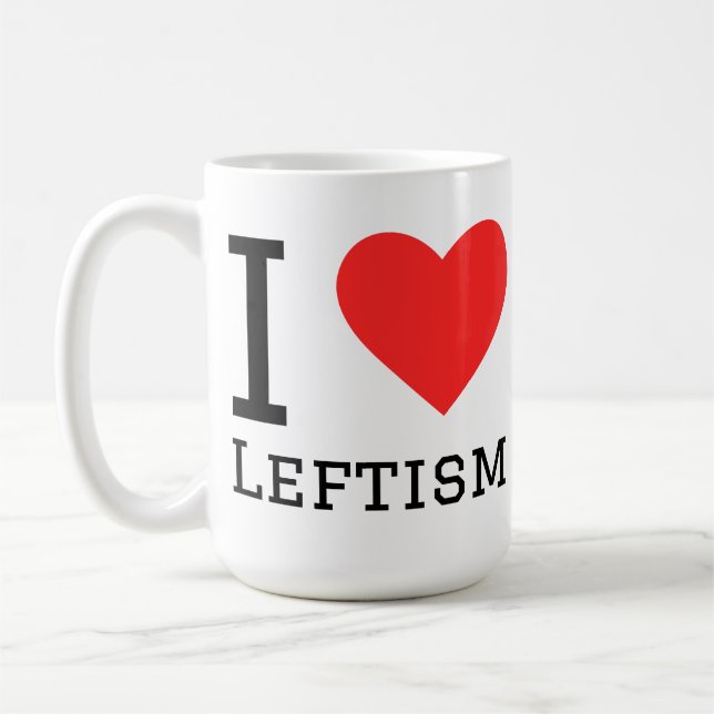 Jag älskar vänsterns idéer kaffemugg (Vänster)