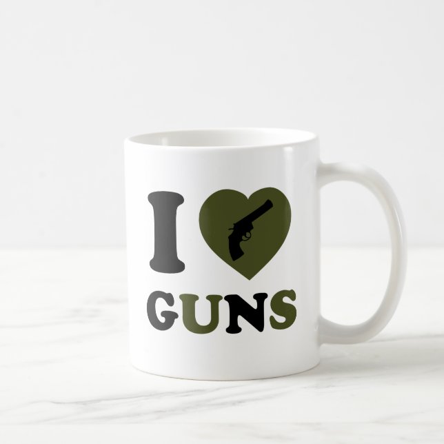 Jag älskar vapen kaffemugg (Höger)