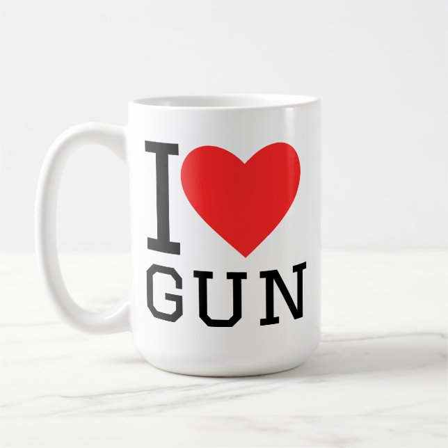 Jag älskar vapen kaffemugg (Vänster)