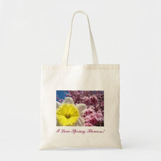 Jag älskar vårblommor! Toteväska Narcisser Blommor Tygkasse