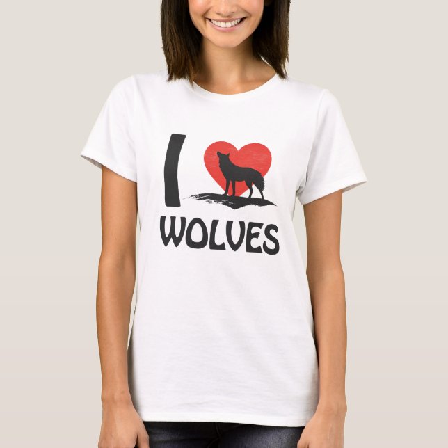 Jag älskar vargar t shirt (Framsida)