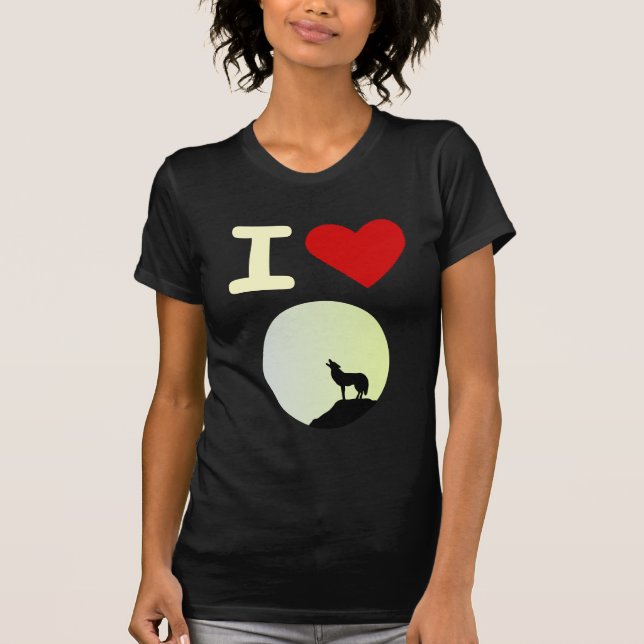 Jag älskar vargen t shirt (Framsida)