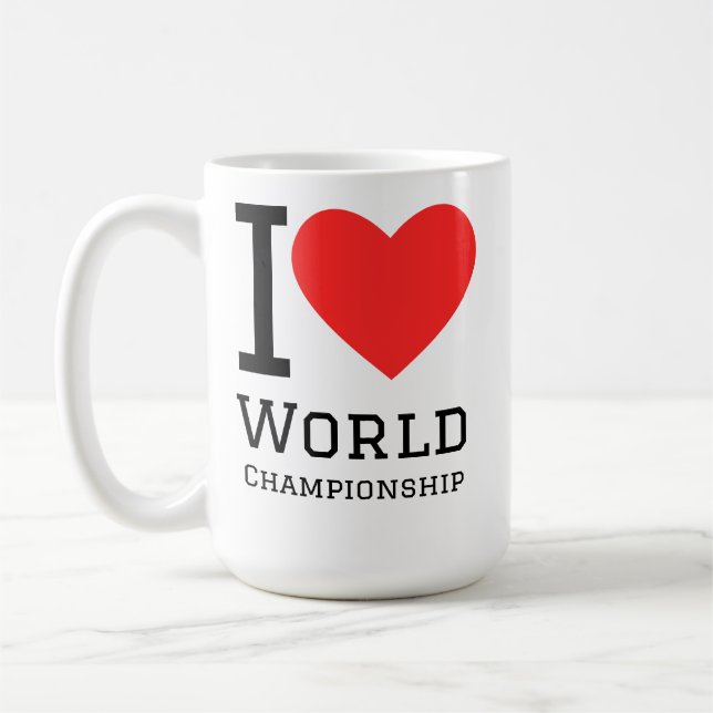 Jag älskar världsmästerskapet  kaffemugg (Vänster)