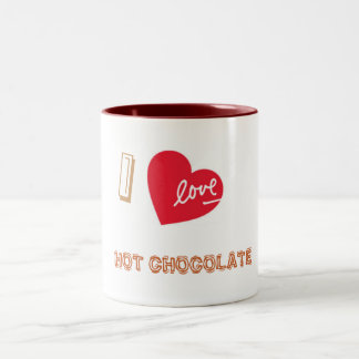 JAG ÄLSKAR VARM CHOKLAD Två-Tonad MUGG