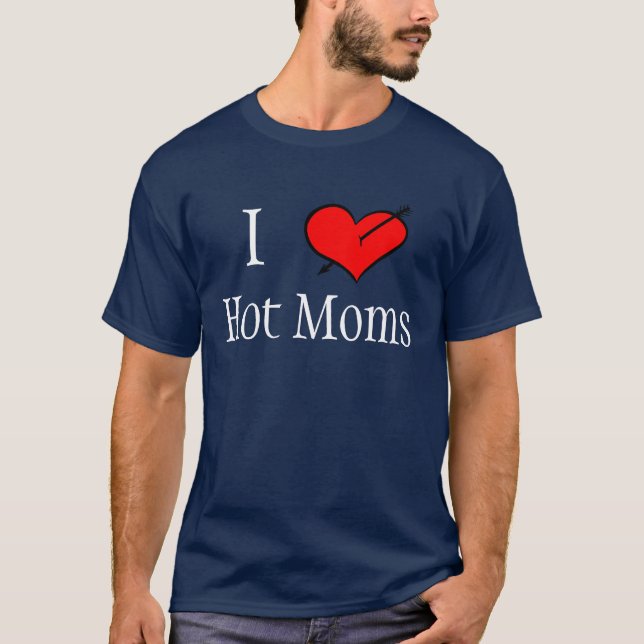 Jag älskar varm mammor tee shirt (Framsida)