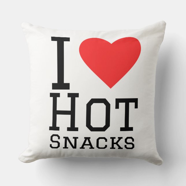 Jag älskar varma snacks kudde (Framsida)