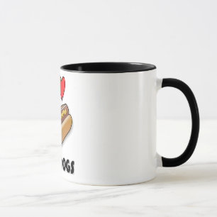 Jag älskar varmkorvar mugg