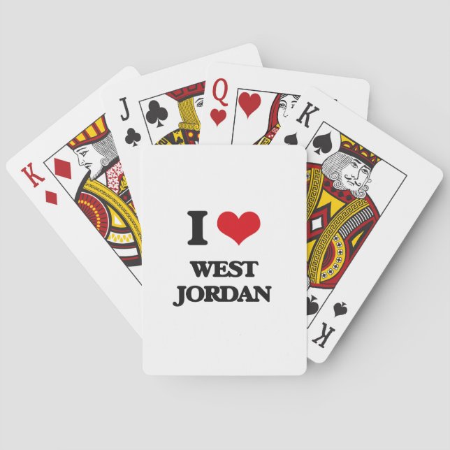 Jag älskar västra Jordanien Casinokort (Baksidan)