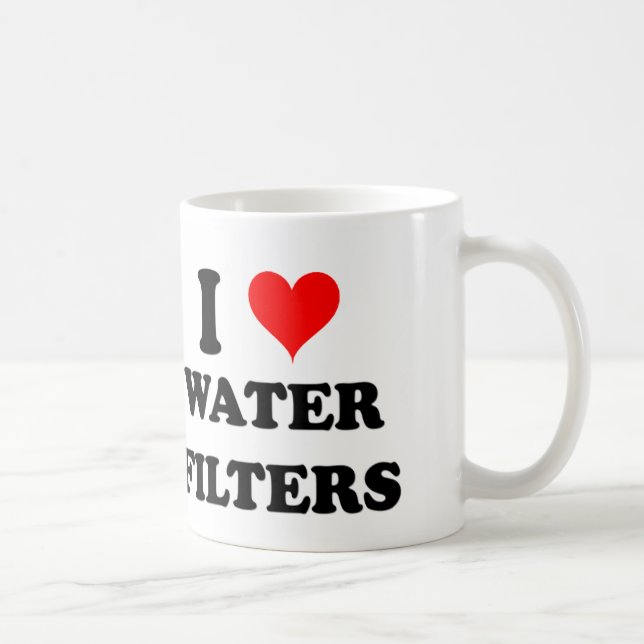 Jag älskar vatten filtrerar kaffemugg (Höger)