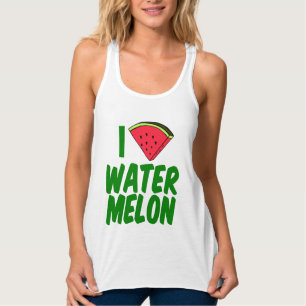 Jag älskar vattenmelon Söt sommar Linne Med Racerback