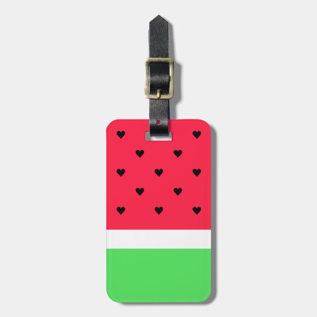 Jag älskar vattenmelonen bagagebricka (Vertikal Framsida)