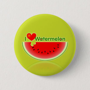Jag älskar vattenmelonen knäppas knapp