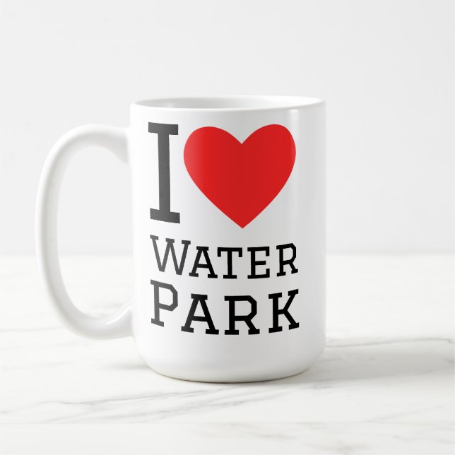Jag älskar vattenpark kaffemugg (Vänster)