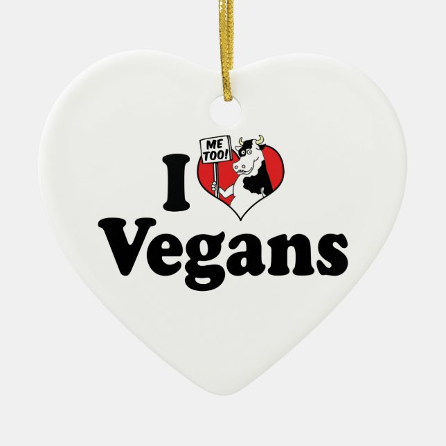 Jag älskar veganer ornament (Framsidan)