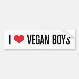 Jag älskar Veganpojkar Bildekal