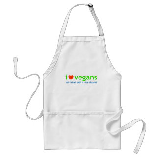 jag älskar vegans förkläde