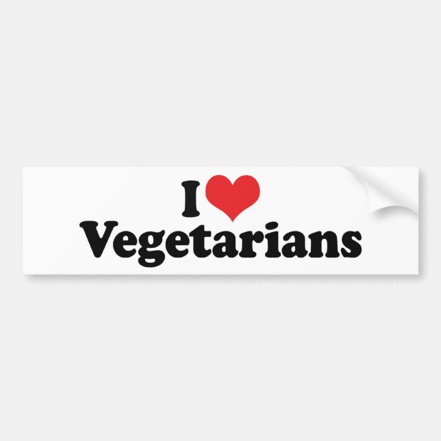 Jag älskar vegetarianer Bildskärm Bildekal (Framsidan)