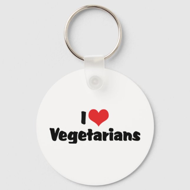 Jag älskar vegetarianer Nyckelring (Framsida)