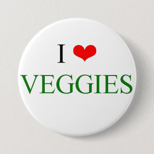 Jag älskar veggies knapp