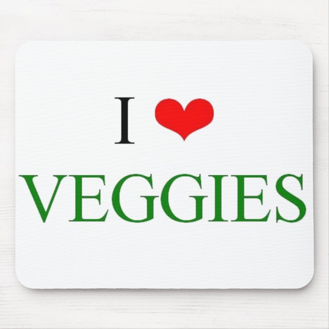 Jag älskar Veggies Musmatta (Framsidan)