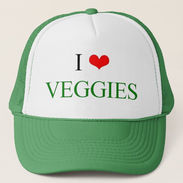 Jag älskar Veggies Truckerkeps (Framsida)