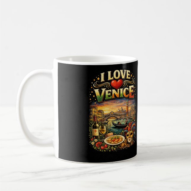 Jag älskar Venedig Kaffemugg (Vänster)