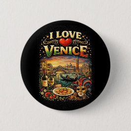 Jag älskar Venedig Knapp