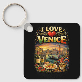 Jag älskar Venedig Nyckelring