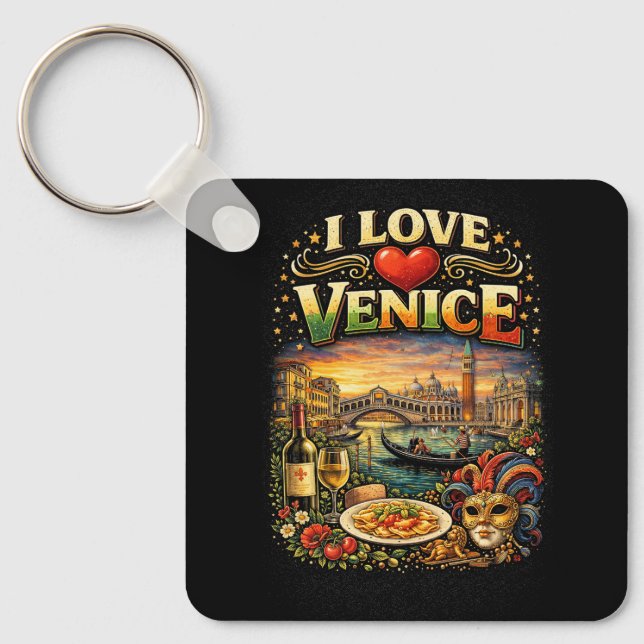 Jag älskar Venedig Nyckelring (Framsida)