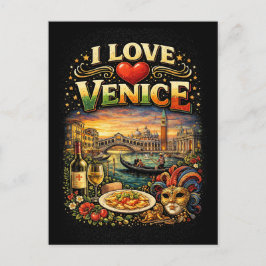Jag älskar Venedig Vykort