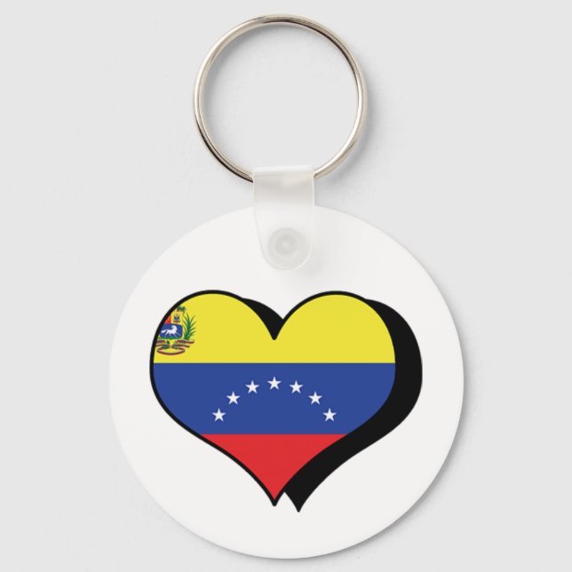 Jag älskar Venezuela Nyckelring (Framsida)