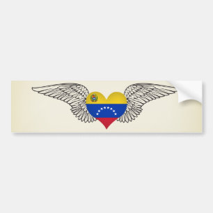 Jag älskar Venezuela - vingar Bildekal
