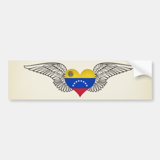 Jag älskar Venezuela - vingar Bildekal (Framsidan)