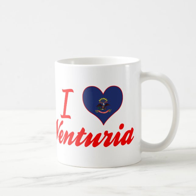 Jag älskar Venturia, North Dakota Kaffemugg (Höger)