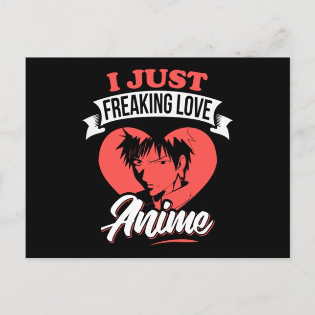 Jag älskar verkligen anime-citat | Vacker design Vykort (Framsida)