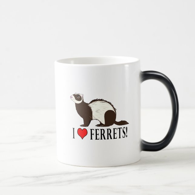 Jag älskar vesslor! magisk mugg (Höger)