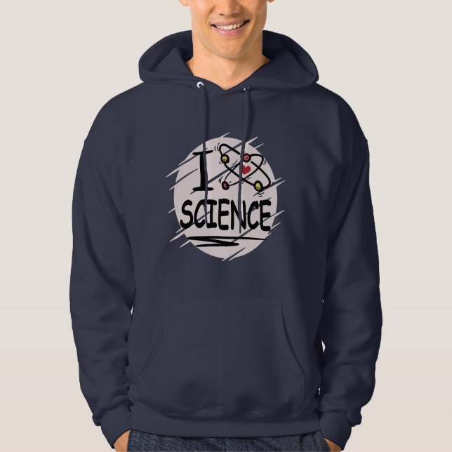Jag älskar vetenskap hoodie (Framsida)