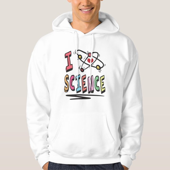 Jag älskar vetenskap hoodie (Framsida)