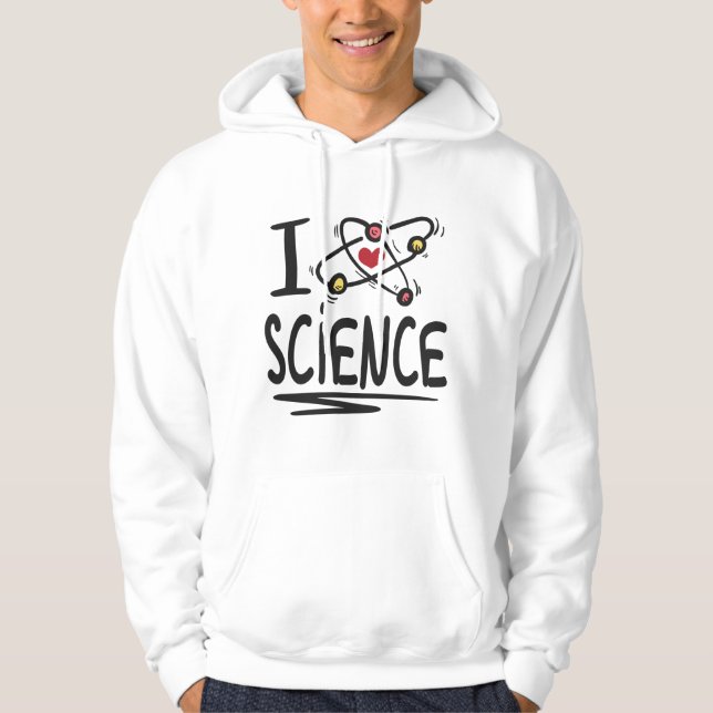 Jag älskar vetenskap hoodie (Framsida)